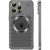 Aromatherapy Spring Loaded Metal Magsafe Aluminum Alloy  Case for iPhone 14 Series--Hollow Design Heat Dissipation